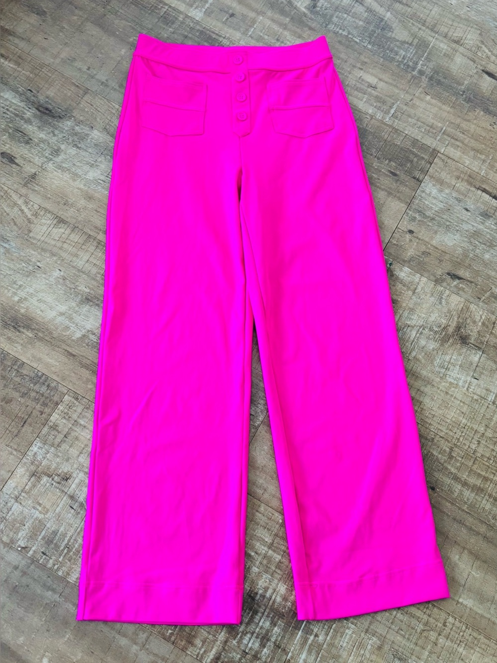 Halara DayStretch High Waisted Pockets Straight Leg Casual Pants hot pink size M - Picture 4 of 7